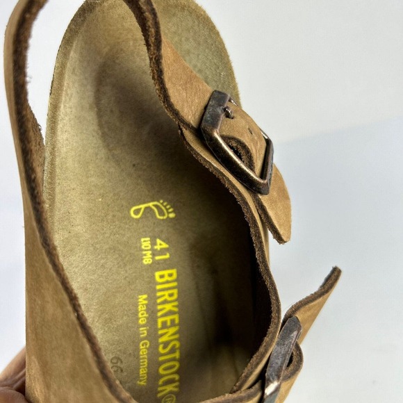 Birkenstock Milano Women's Slingbacks US 10 Brown Leather Birko-Flor Sandals - Picture 9 of 10